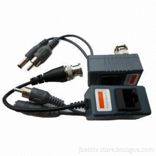 Video Balun with One Channel Passive Video Transceiver, Receiving and Transmitting Video/Audio/Power